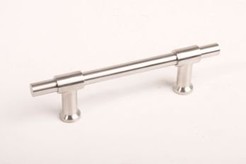 Greep T-greep geborsteld RVS massief boormaat 96mm, 128mm of 160mm