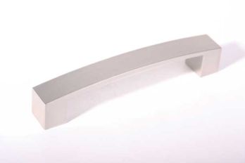 Moderne keukengreep gebogen geborsteld nikkel 128mm, 160mm, 192m, 256mm, 320mm of 416mm