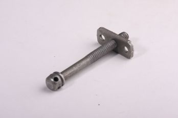 Ledikant schroef - klassieke bedpen 80mm blank metaal