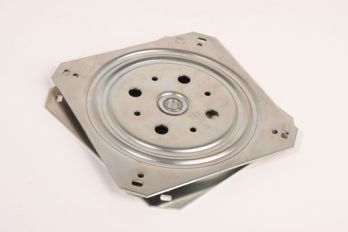 Draaiplateau kogellagerplaat 155x155mm 360 graden wit verzinkt