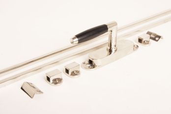 Krukespagnolet tonmodel blinkend nikkel met stangen