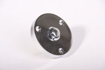 Deurbel-beldrukker blinkend chroom 57mm rond