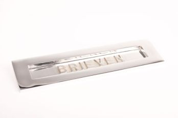 Brievenbus rechthoekig geveerd blinkend chroom BRIEVEN