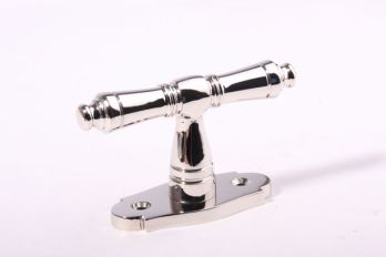 Raamkruk 92mm blinkend nikkel 7mm