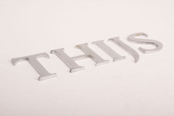 Letters Geborsteld Chroom A-Z, &, @, - 80mm