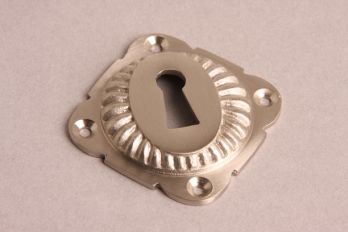 Sleutelrozet geribbeld 65mm geborsteld nikkel