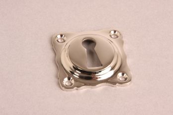 Sleutelrozet 43 mm met sleutelgat Blinkend nikkel