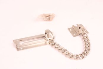 Deurketting voordeur geborsteld nikkel 76mm