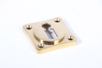 Sleutelrozet 38 mm met sleutelgat messing polijst
