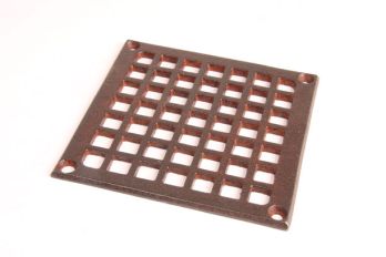 Rooster vierkant gietijzer roest, tinkleur, zwart of antiek grijs 15x15cm