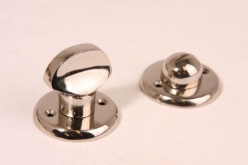 WC sluiting blinkend nikkel of chroom met ronde rozetten