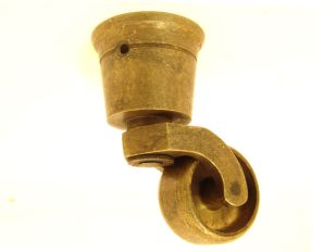 Wieltje voor meubel antiek brons rond 38mm/80mm