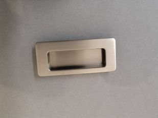 Greep infrees rechthoekig 36x82mm geborsteld nikkel