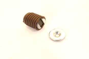 Magneetsnapper inboor 14mm bruin voor kastdeurtjes per 2 stuks