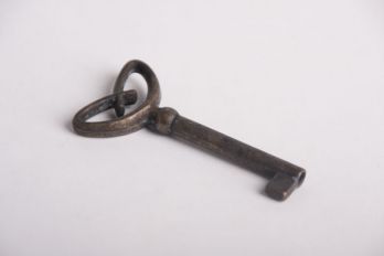 Klassieke art nouveau sleutel brons antiek voor slot gat 42mm