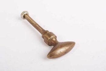 Knopje ovaal antiek brons 29mm met vaste schroefdraad en moertje