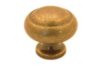 Klassieke knop brons antiek rond 30mm