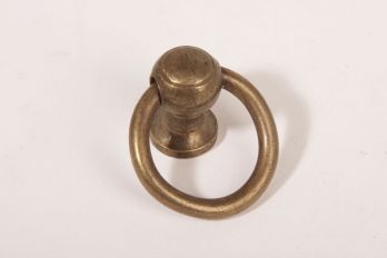 Ringgreep brons antiek 36mm diameter 5mm dik met boutje