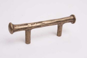Keukengreep en meubelgreep brons antiek boormaat 64mm brut