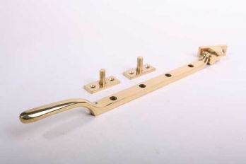 Raamuitzetter Dudok messing polijst 320mm - 8mm