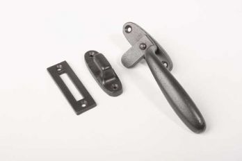 Raamsluiting gietijzer grijs Dudok met aanslag - raamboom tinkleur RECHTS